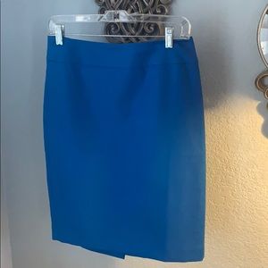 Blue midi pencil skirt